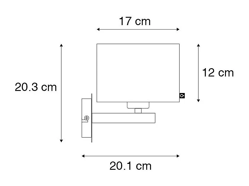 Applique murale moderne noire avec or - VT 1