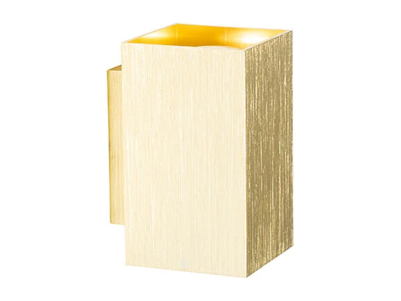 Applique murale moderne dorée carrée 2 lumières - Sandy