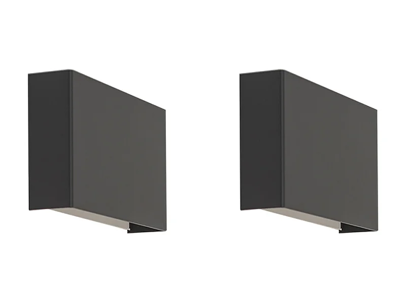 Lot de 2 appliques modernes noires - Otan