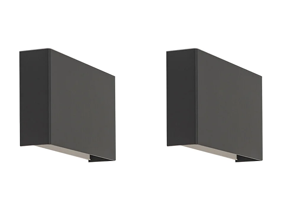 Lot de 2 appliques modernes noires - Otan