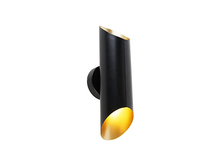 Applique noire avec intérieur doré 2 lumières - Whistle