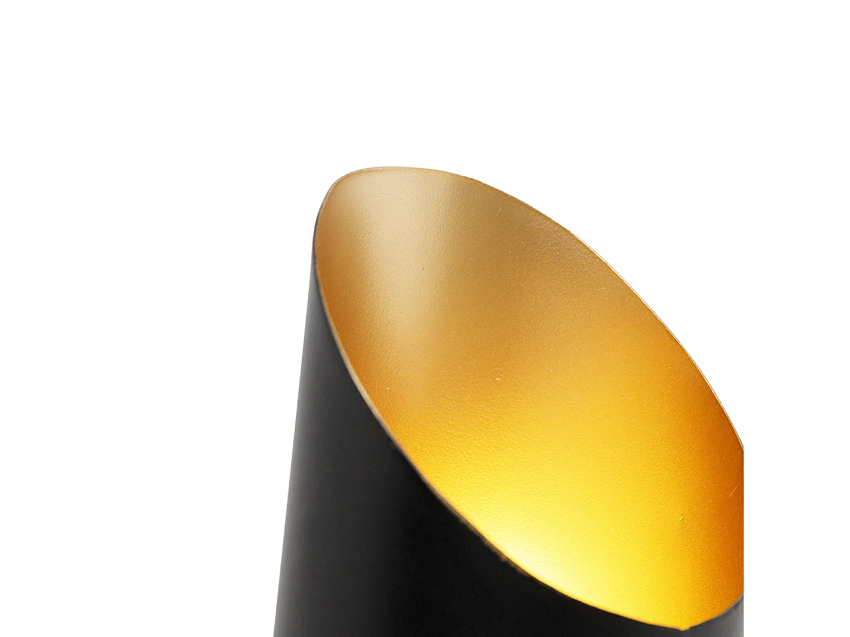 Applique noire avec intérieur doré 2 lumières - Whistle