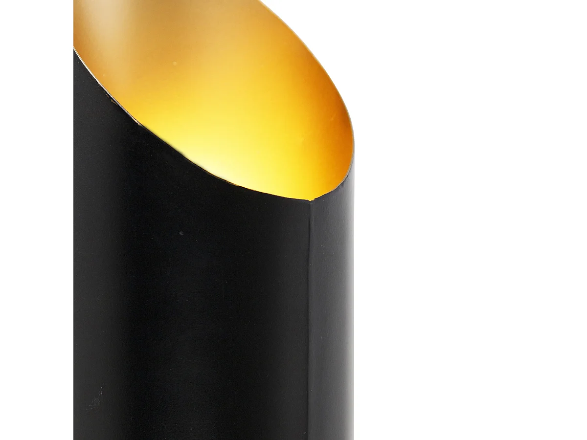 Applique noire avec intérieur doré 2 lumières - Whistle