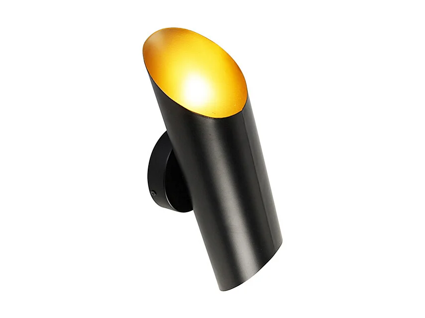 Applique noire avec intérieur doré 2 lumières - Whistle