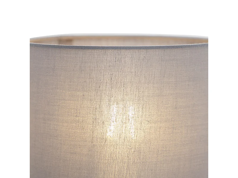 Applique murale moderne en acier avec abat-jour en coton gris - Stacca