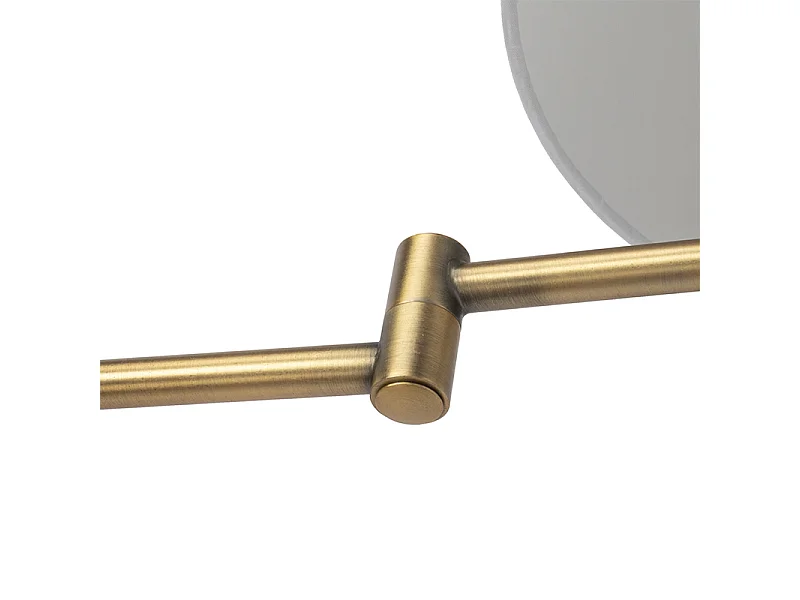 Applique bronze avec abat-jour blanc et bras réglable - Ladas Deluxe