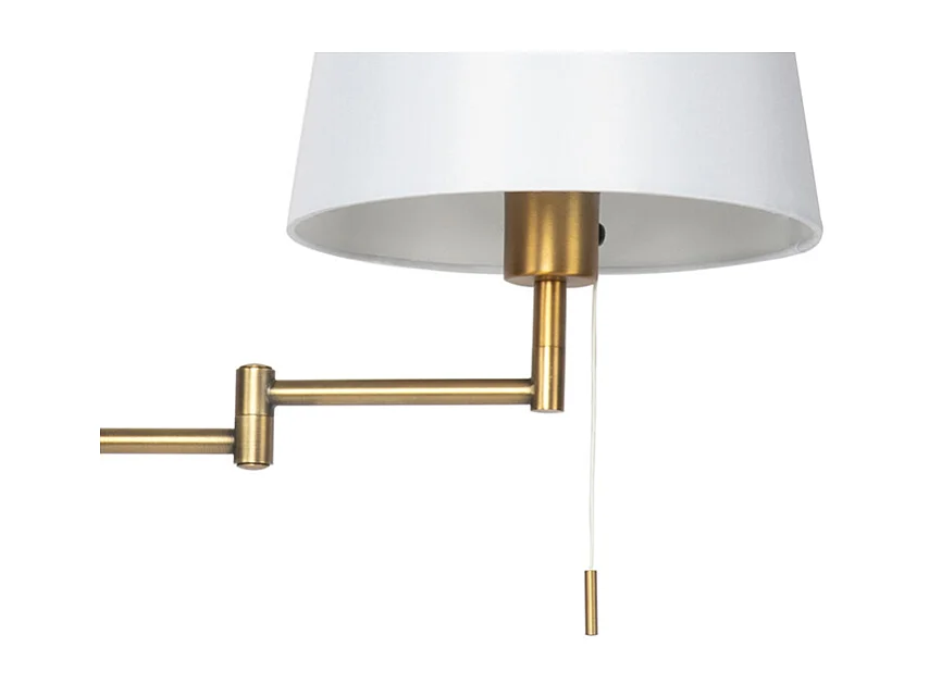 Applique bronze avec abat-jour blanc et bras réglable - Ladas Deluxe