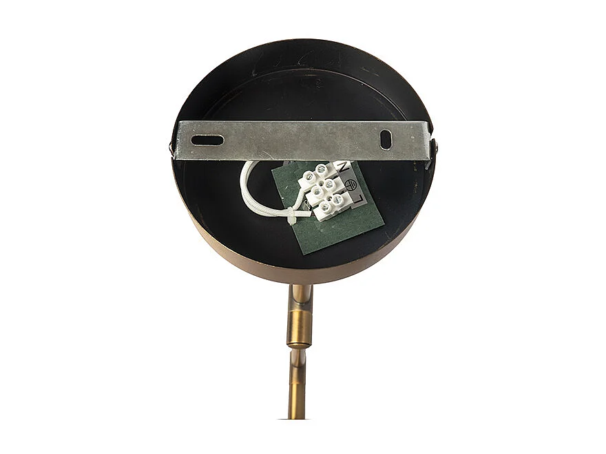 Applique bronze avec abat-jour blanc et bras réglable - Ladas Deluxe