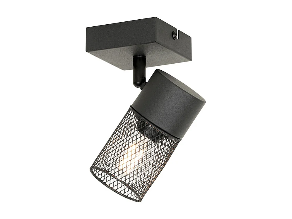 Spot encastré industriel noir orientable - Jim
