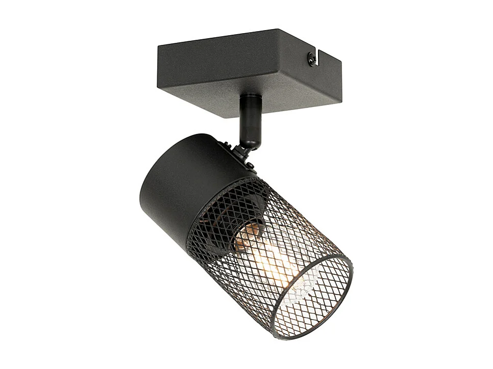 Spot encastré industriel noir orientable - Jim