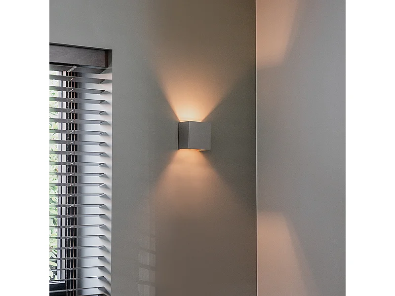 Applique Murale Industrielle en Béton avec Effet Lumineux - Meave