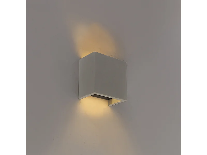 Applique Murale Industrielle en Béton avec Effet Lumineux - Meave