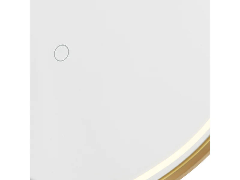 Miroir de salle de bain doré avec LED avec variateur tactile ovale - Miral