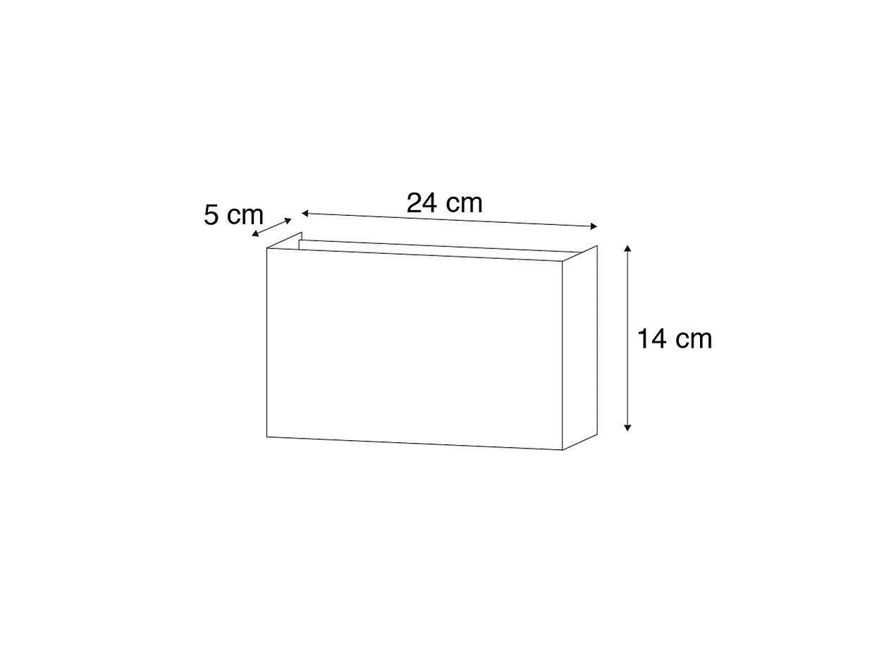 Applique murale moderne blanche rectangulaire à 2 lumières - Otan