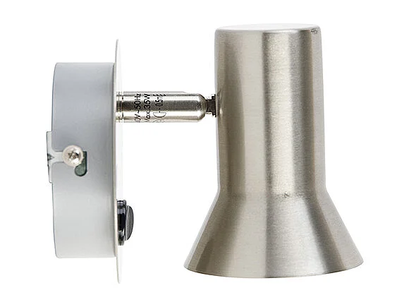 Spot mural orientable et inclinable en acier avec interrupteur - Karin 1