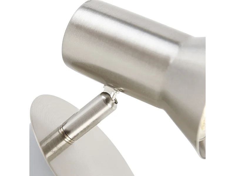 Spot mural orientable et inclinable en acier avec interrupteur - Karin 1