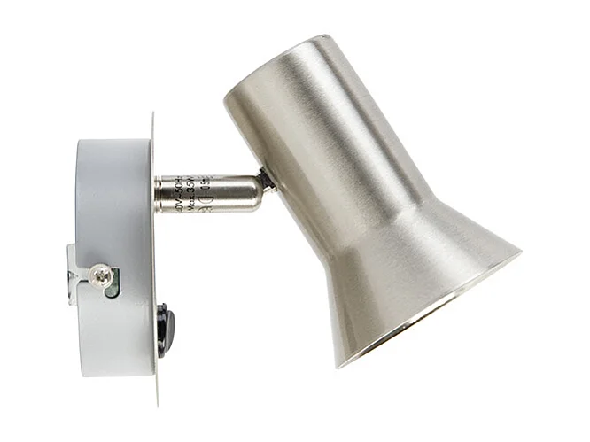 Spot mural orientable et inclinable en acier avec interrupteur - Karin 1