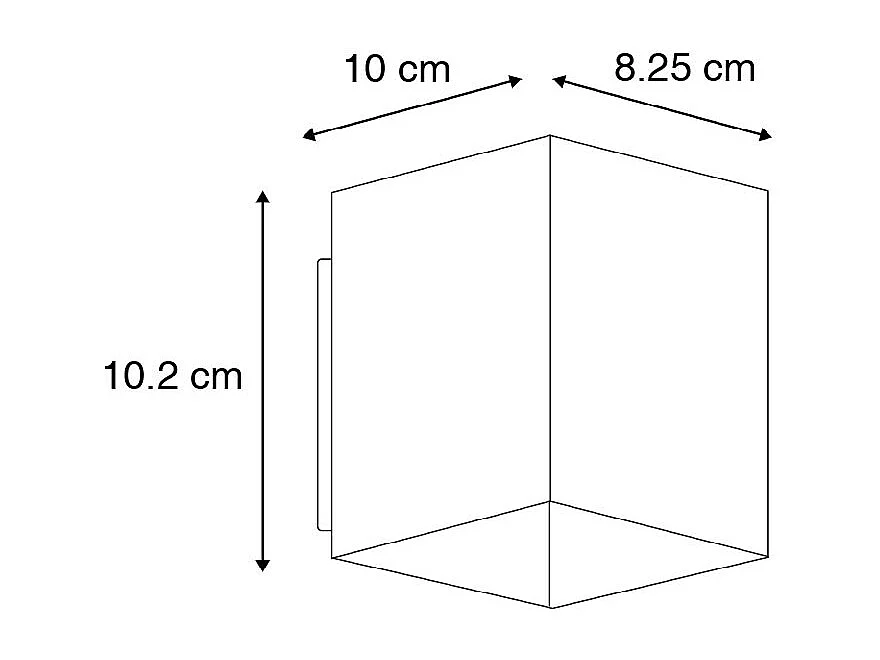 Ensemble de 2 appliques murales design noires et dorées carrées - Sola