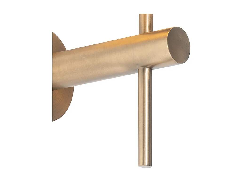 Applique Murale Moderne Bronze avec Abat-jour Blanc - Pluk