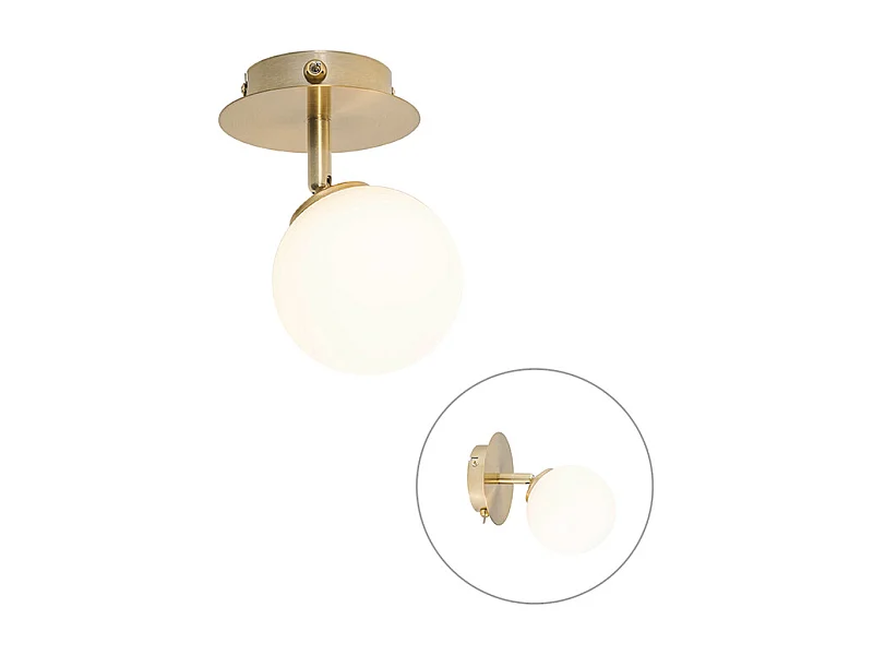 Or spot moderne avec verre opale avec interrupteur - Athènes
