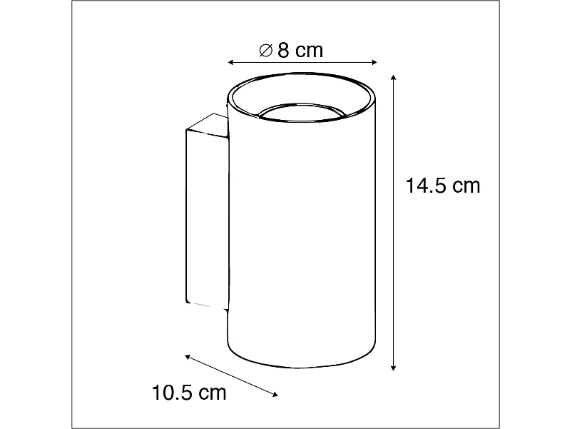 Applique murale moderne ronde blanche 2 lumières - Sandy