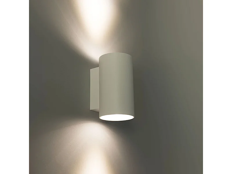 Applique murale moderne ronde blanche 2 lumières - Sandy