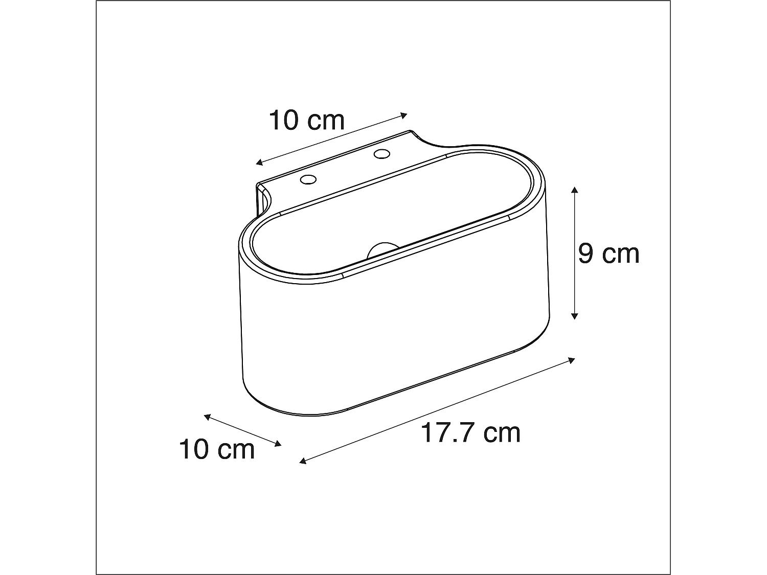 Applique rustique ovale béton - Arles