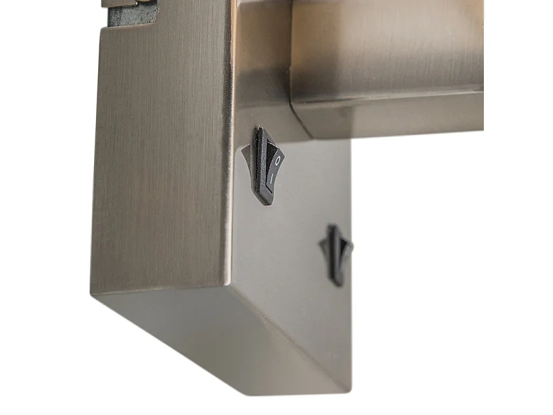 Applique en acier avec abat-jour noir et bras de lecture avec LED - Bergame