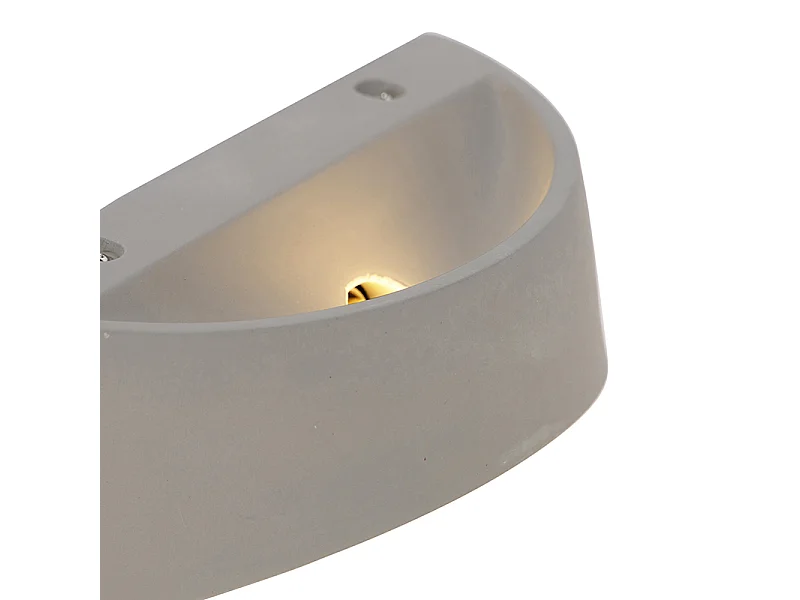 Applique murale rustique en béton semi-circulaire - Adelaide