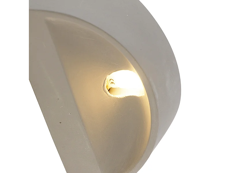 Applique murale rustique en béton semi-circulaire - Adelaide