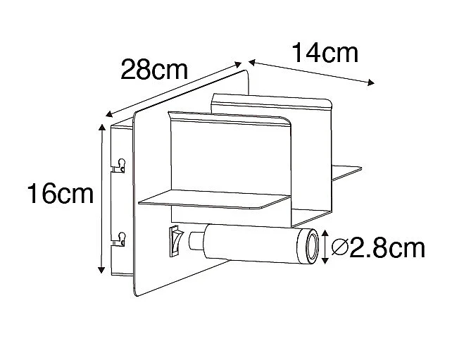 Applique murale moderne noire avec LED avec USB - Thijs