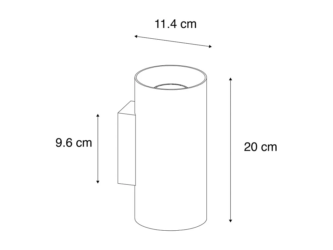 Applique murale design ronde blanche - Sab