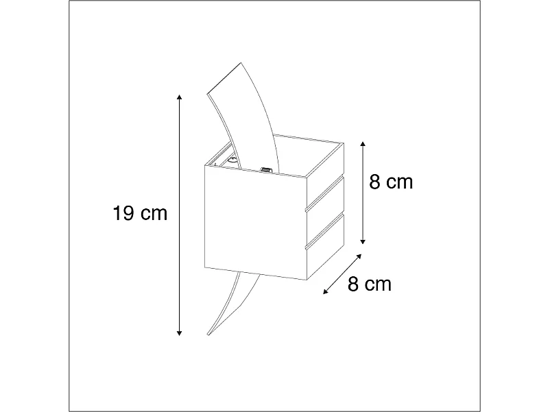 Applique murale moderne en aluminium - Amy