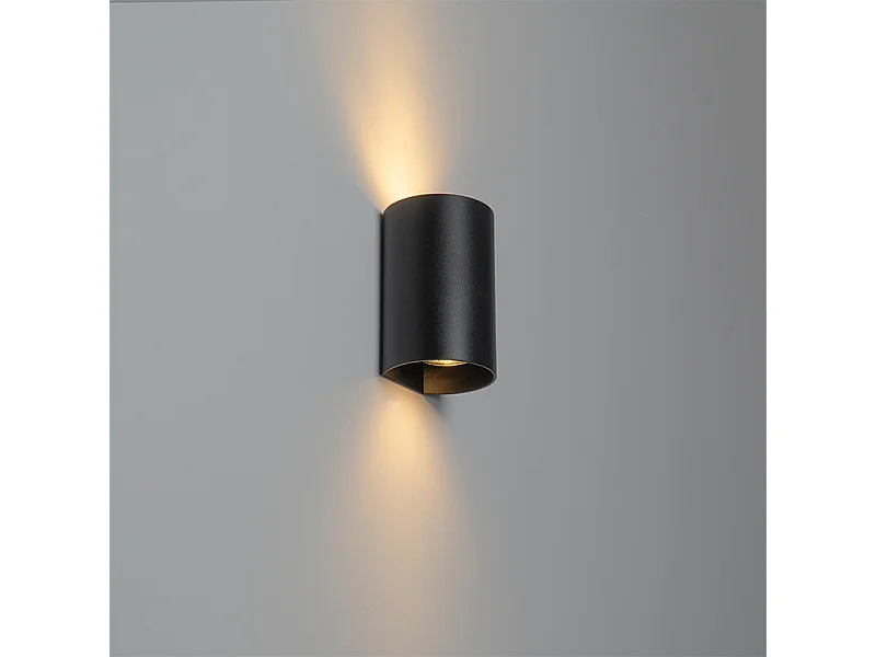 Applique murale design noire ronde GU10 50mm - Sabbir