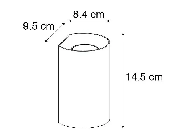 Applique murale design noire ronde GU10 50mm - Sabbir