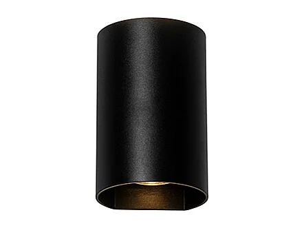 Applique murale design noire ronde GU10 50mm - Sabbir