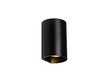 Applique murale design noire ronde GU10 50mm - Sabbir