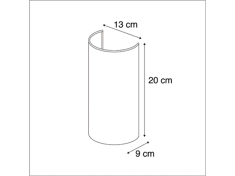 Applique murale moderne blanche - Simple Drum Jute