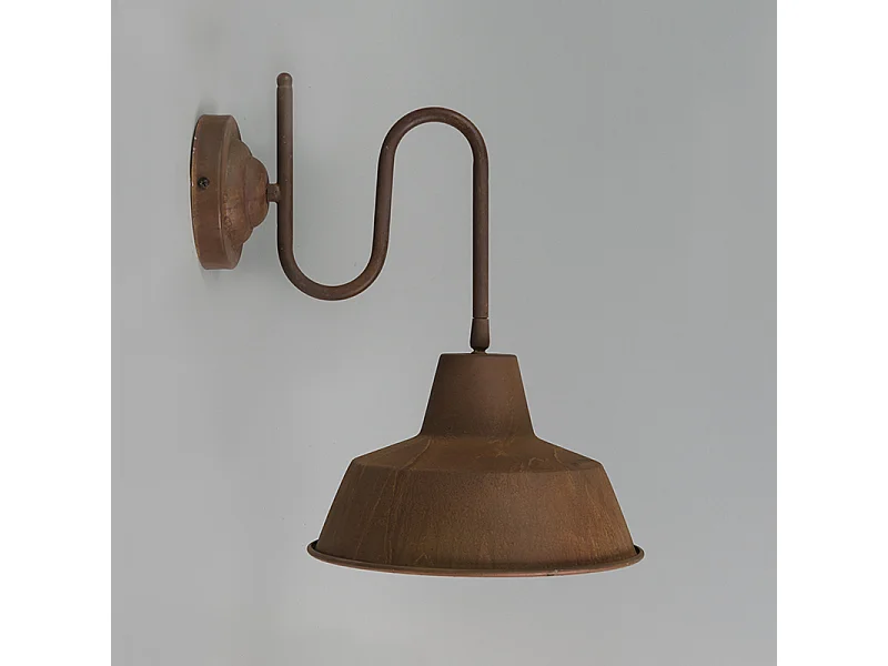 Applique industrielle rouille avec intérieur doré - Usine