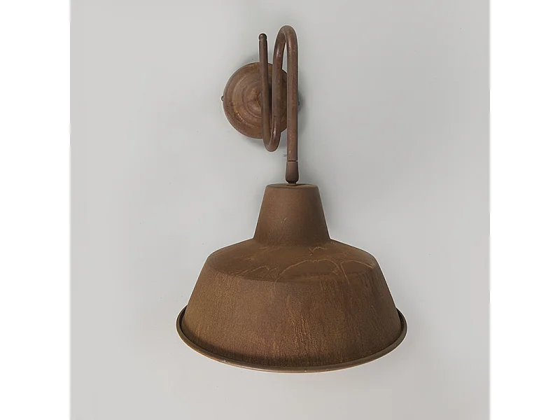 Applique industrielle rouille avec intérieur doré - Usine