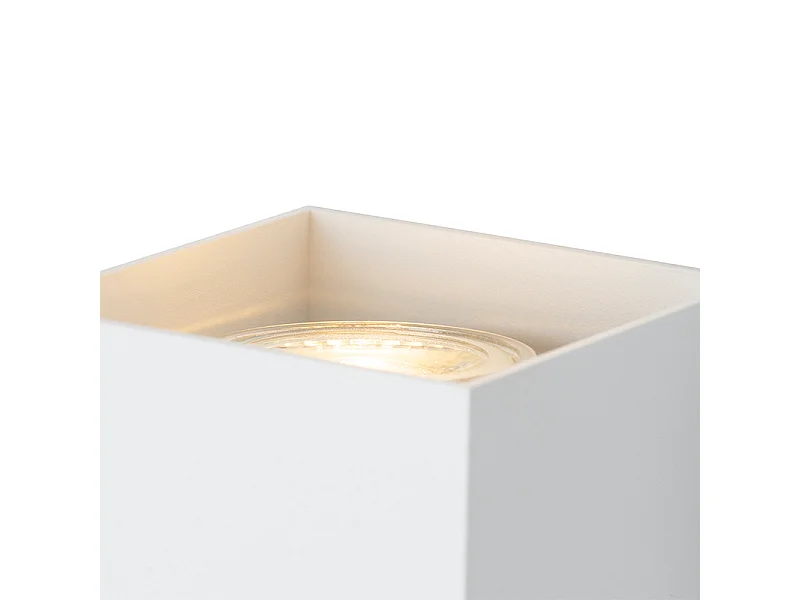 Applique murale carrée design blanche - Sabbir