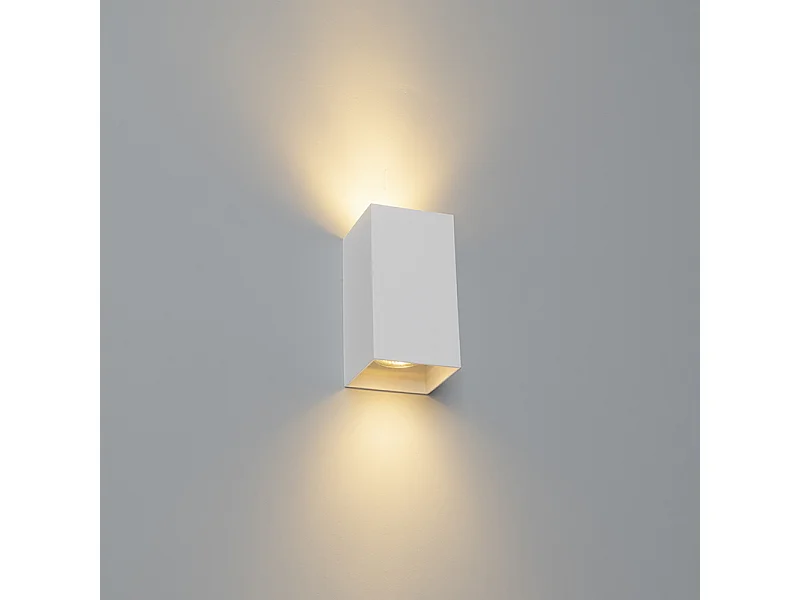 Applique murale carrée design blanche - Sabbir