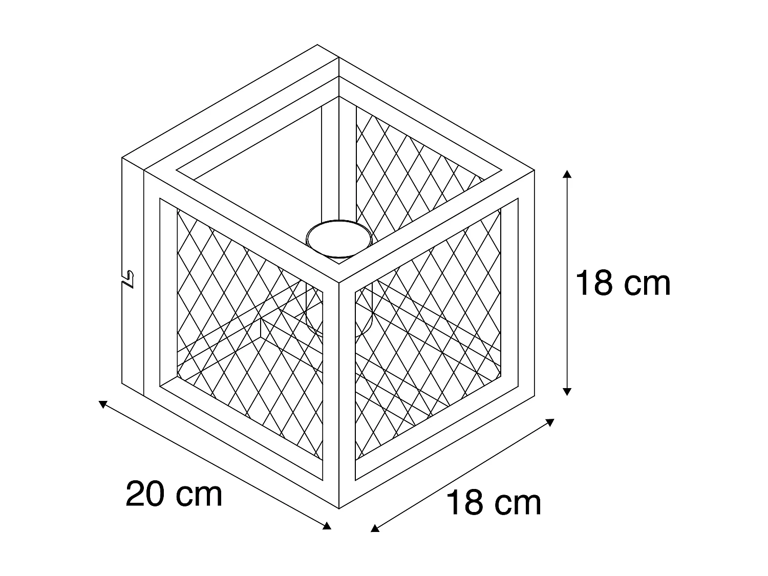 Applique industrielle noire - Cage Mesh