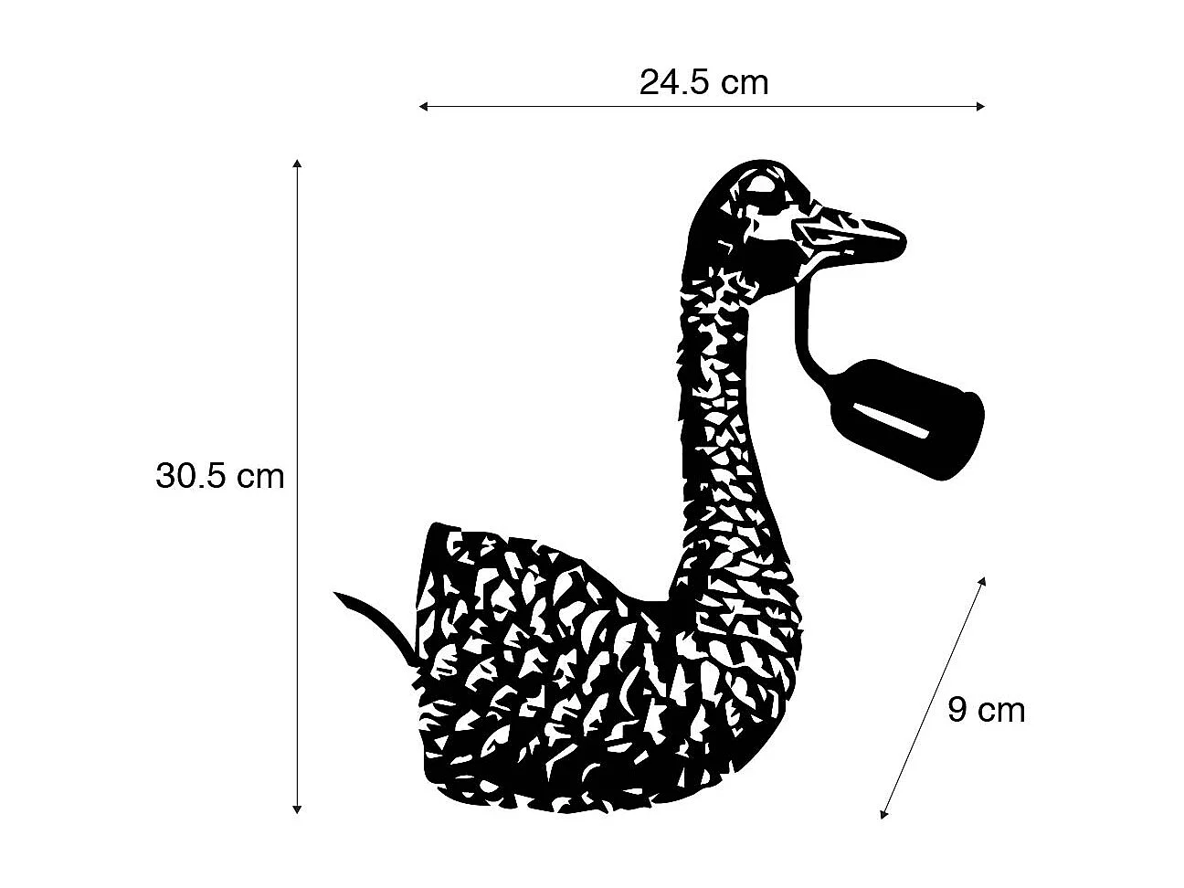 Applique murale vintage en laiton - Animal chameau oiseau