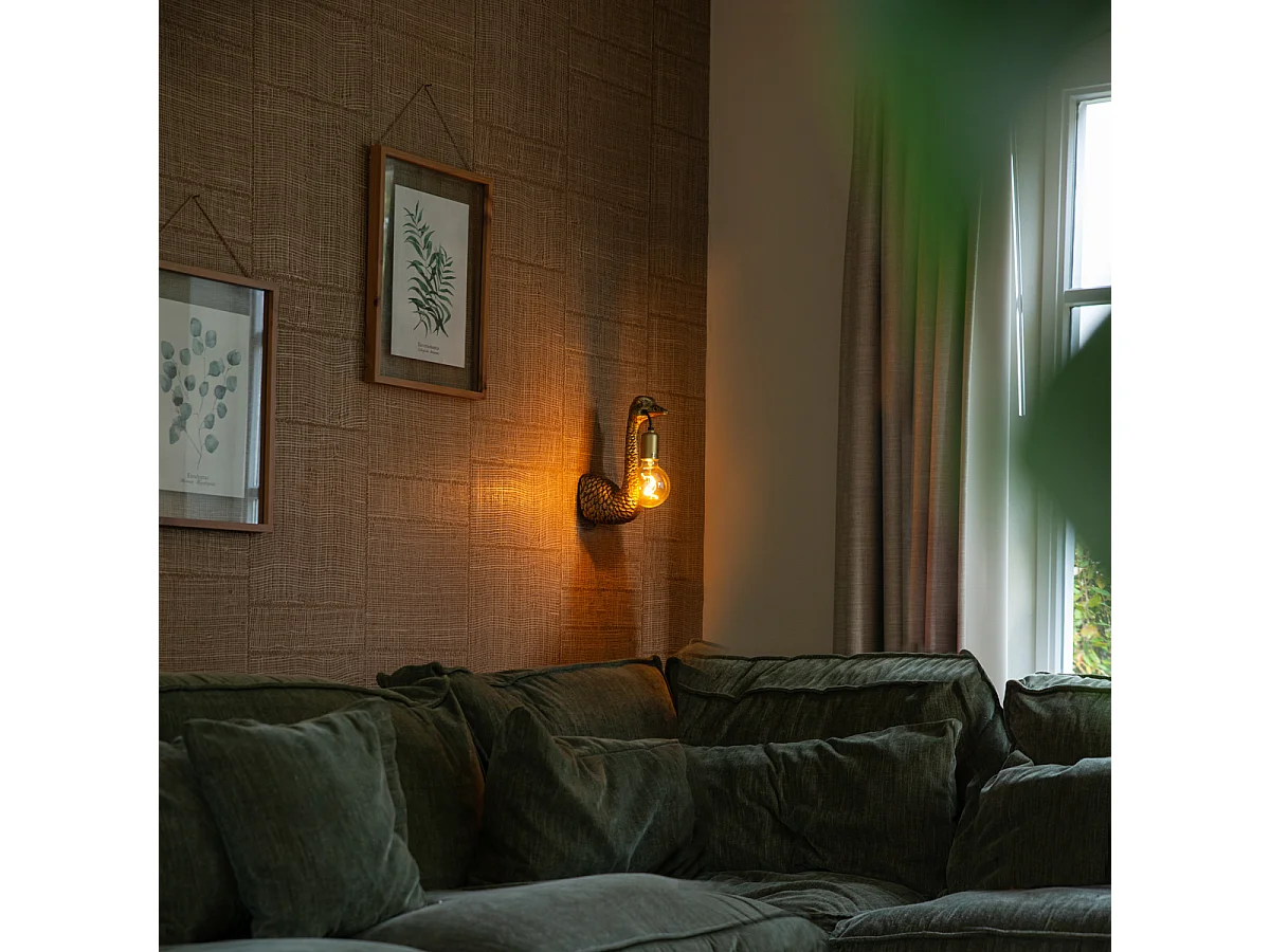 Applique murale vintage en laiton - Animal chameau oiseau