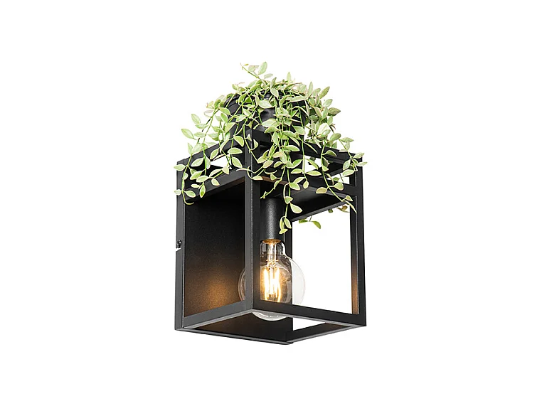 Applique industrielle noire avec crémaillère - Cage Rack