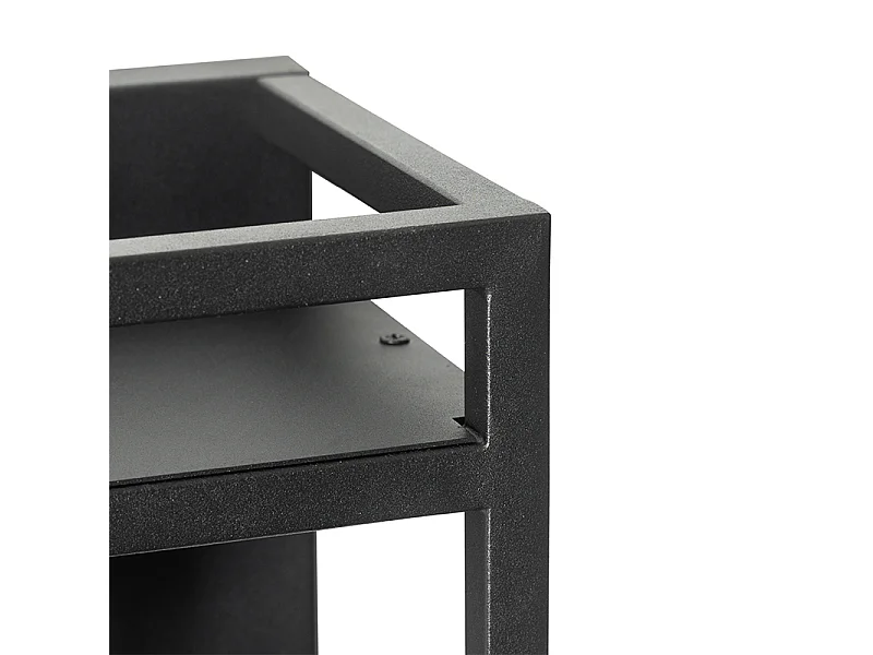 Applique murale industrielle noire avec étagère - Cage Rack