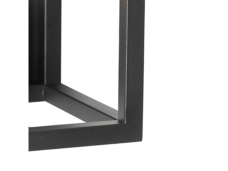 Applique murale industrielle noire cube - Cage