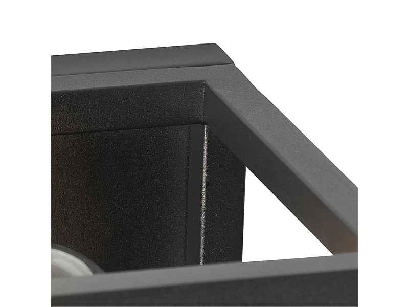 Applique murale industrielle noire - Cage