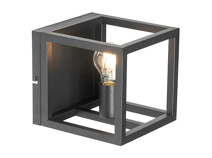 Applique murale industrielle noire - Cage